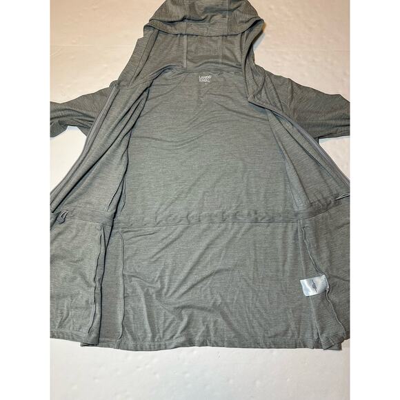 Lands End Women's Size Small Soft Performance Full Zip Hoodie Pockets Stretch - Picture 6 of 8